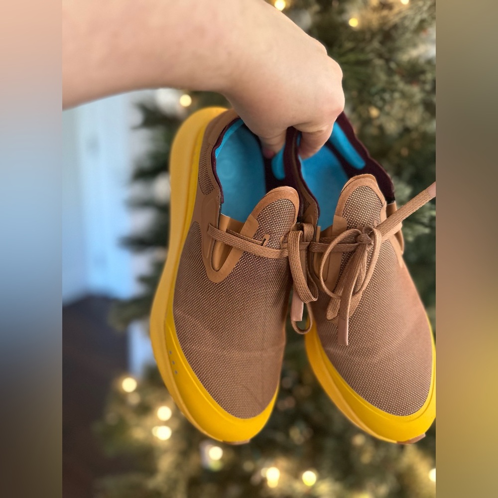Native Kids Shoes in Brown and Yellow